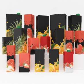 现代果汁盒装饮料果汁3D模型下载